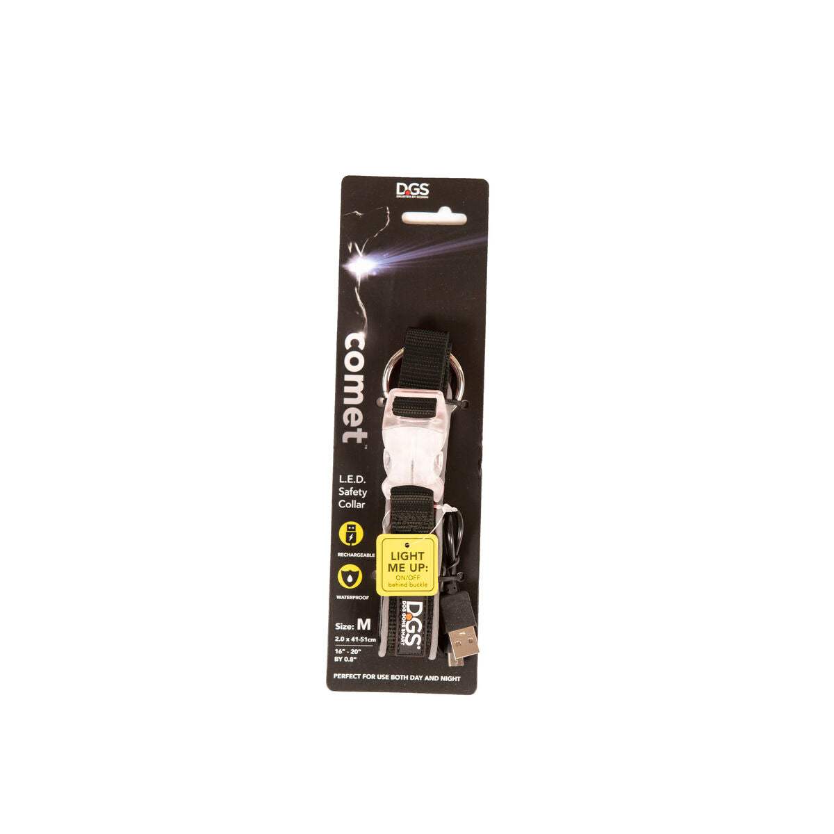 Hundehalsband Dog Gone Smart Schwarz 12 Licht-MONTE-PETS