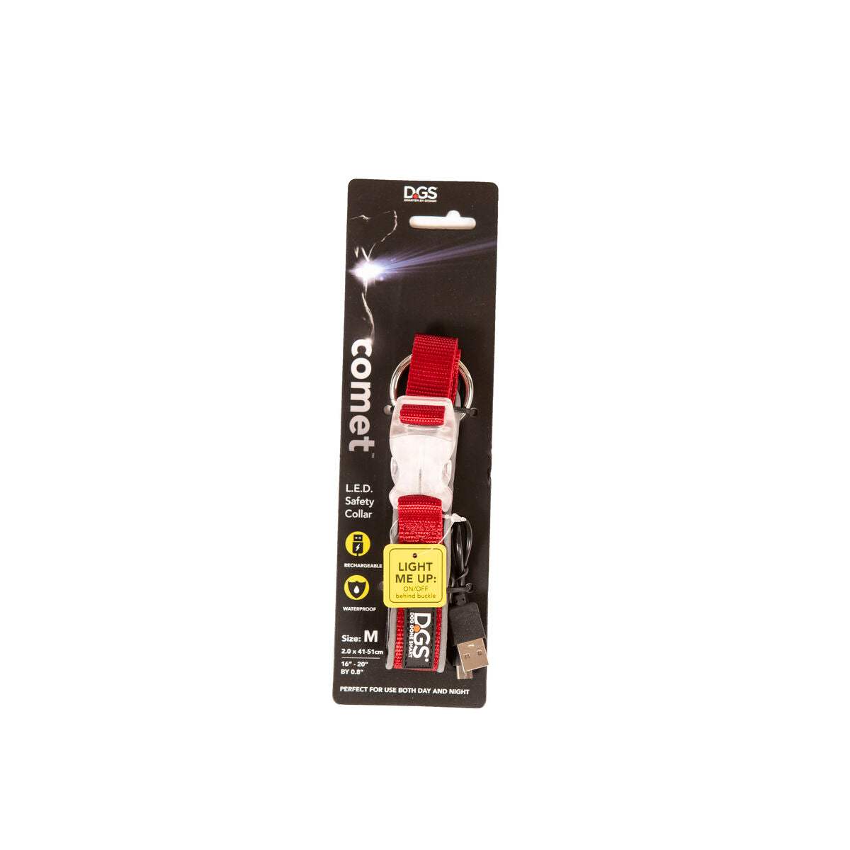 Hundehalsband Dog Gone Smart Rot 12 Licht-MONTE-PETS