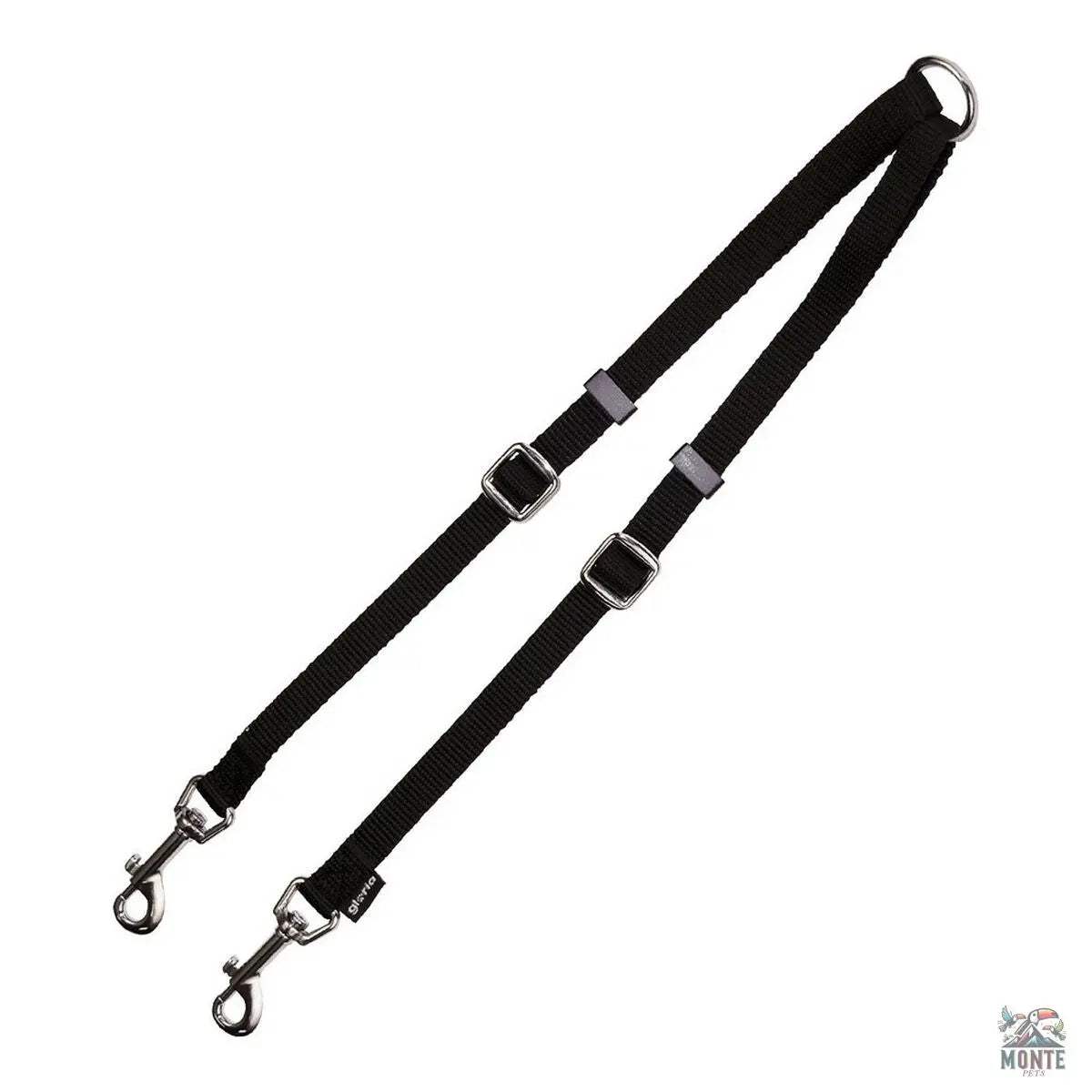 2 Hundeleinen-Koppler Gloria Schwarz 1.6 x 35-56 cm (1.6 x 35-56 cm)