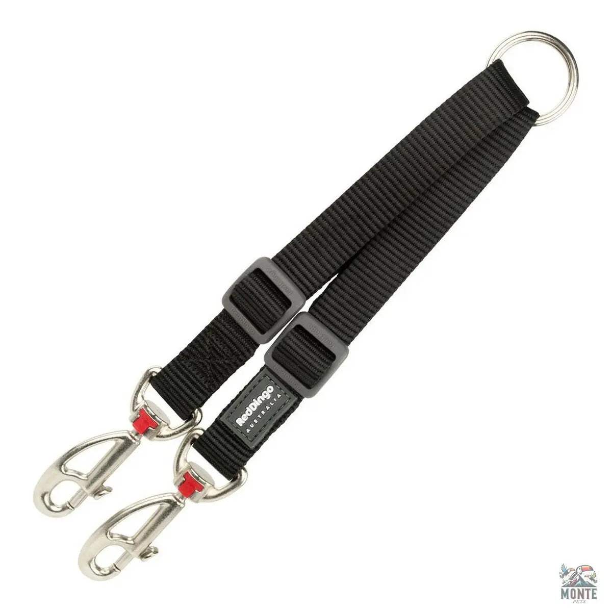 2 Hundeleinen-Koppler Red Dingo 2 x 25-34 cm Schwarz-MONTE-PETS