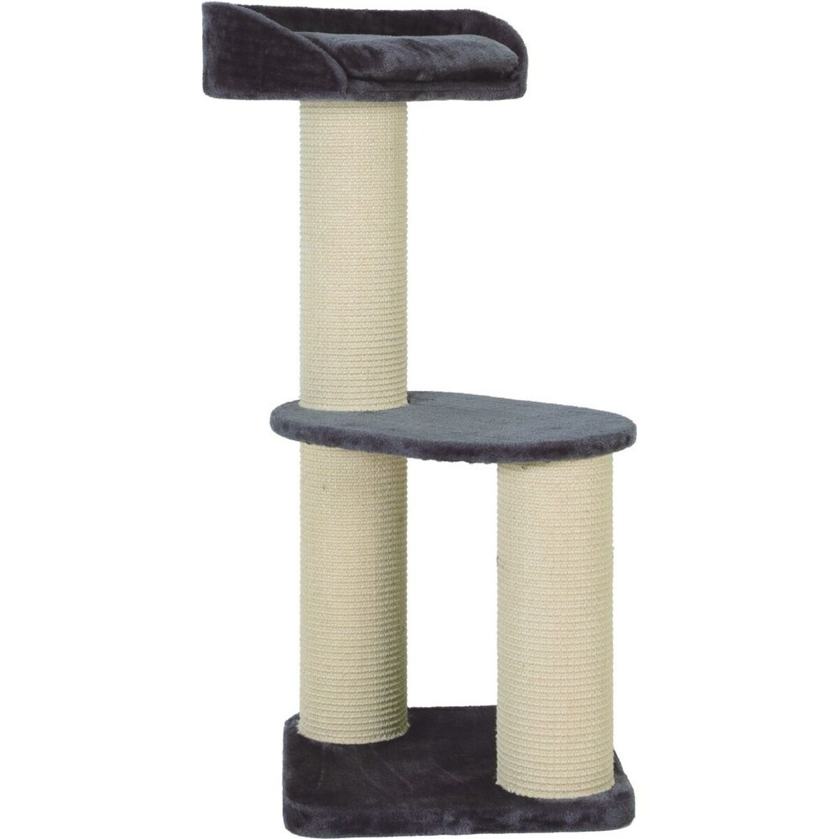 Kratzbaum für Katzen Schwarz Beige Sisal | MONTE PETS