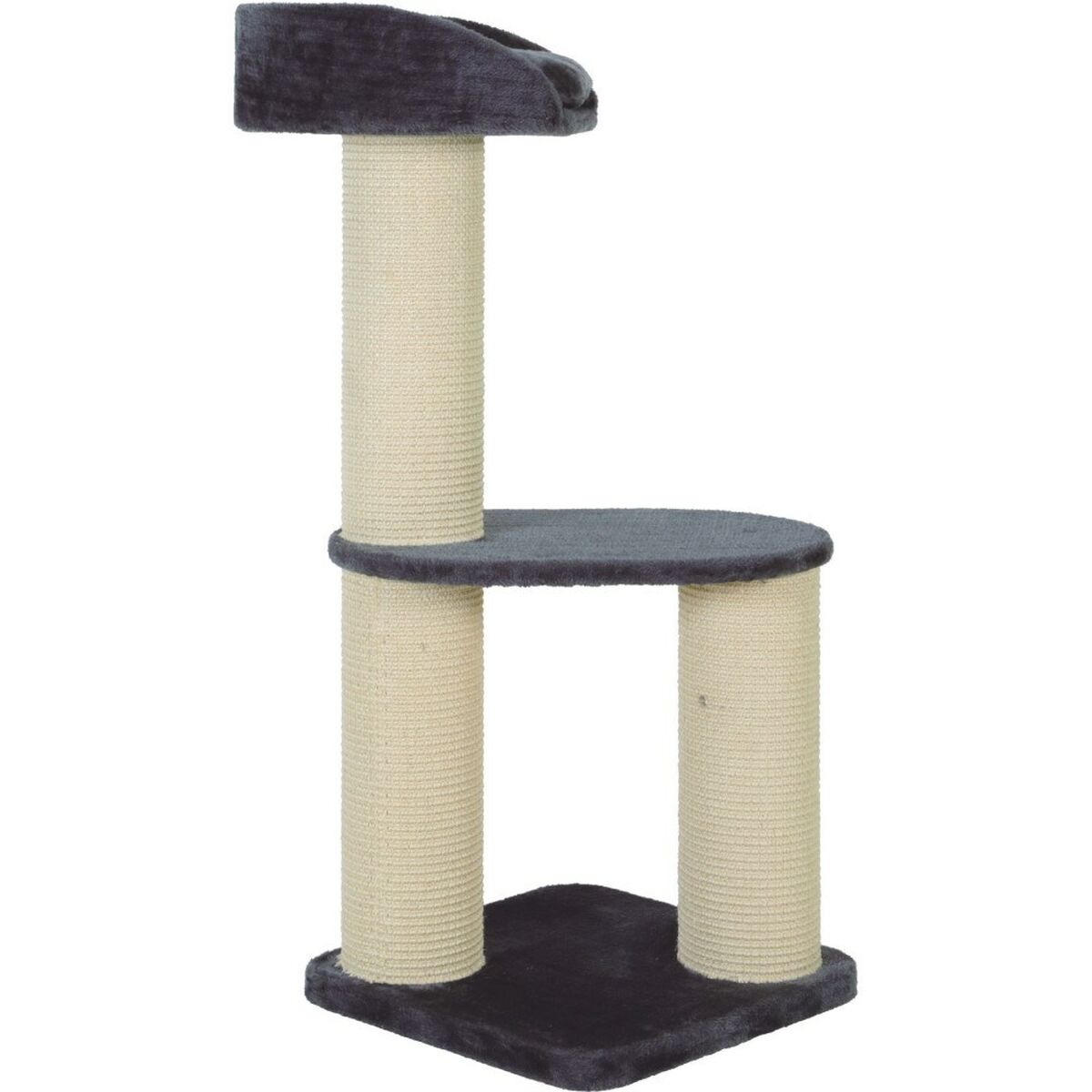Kratzbaum für Katzen Schwarz Beige Sisal | MONTE PETS