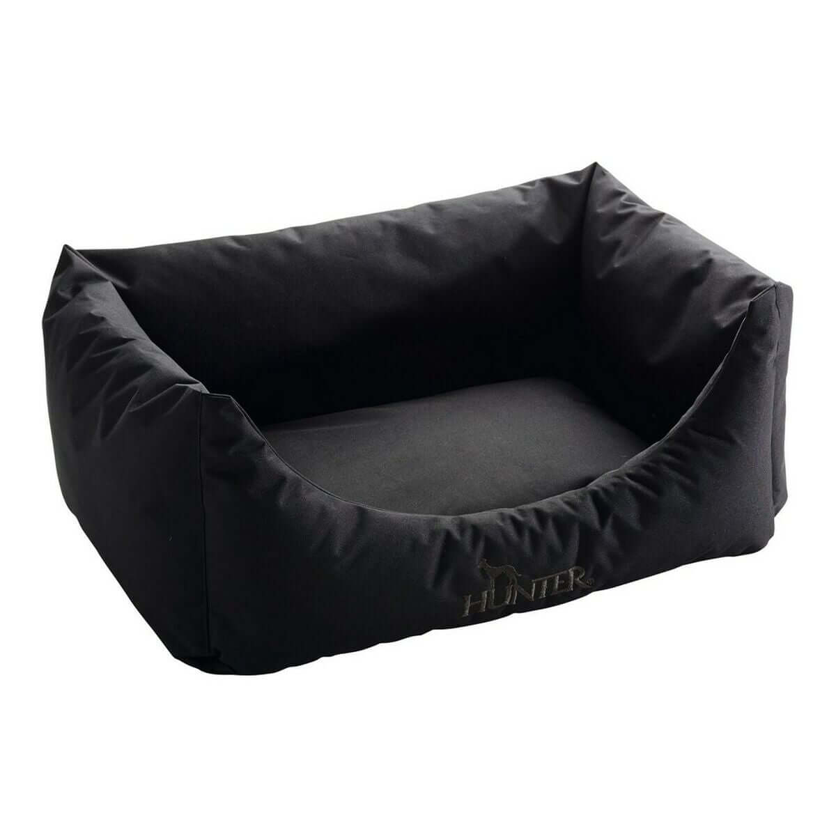 Hundesofa Hunter Gent Schwarz 80x60 cm mit wasserabweisendem Material und abnehmbarem Kissen von MONTE PETS