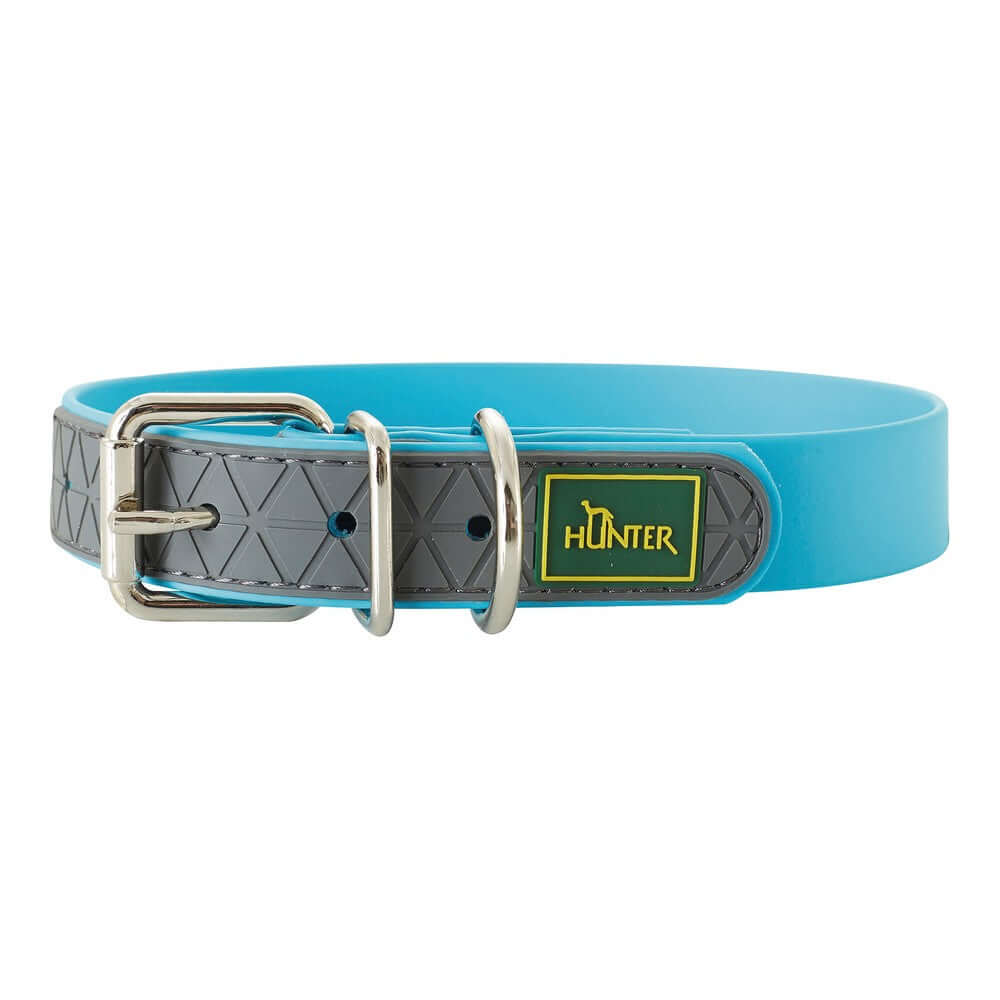 Hundehalsband Hunter Convenience Türkis 23-31 cm mit komfortablem Design und robustem Material.