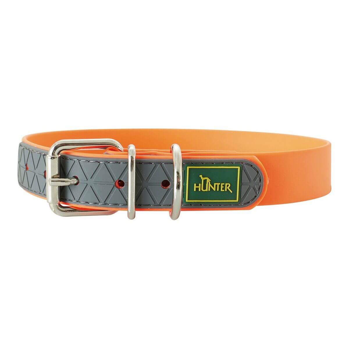 Hundehalsband Hunter Convenience Orange 42-50 cm für mittlere Hunde in leuchtendem Design.
