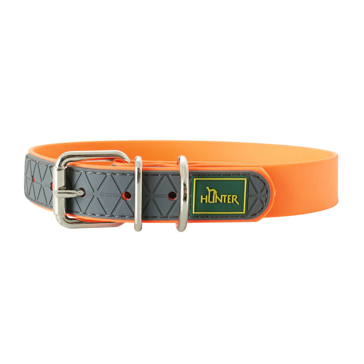 Hundehalsband Hunter Convenience Orange 47-55 cm mit modernem Design und hohem Komfort für mittlere Hunde.