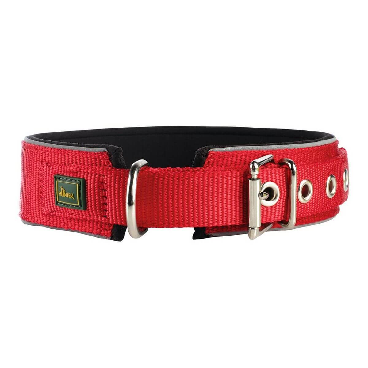 Hundehalsband Hunter Neoprene Reflect Rot 54-61 cm | MONTE PETS