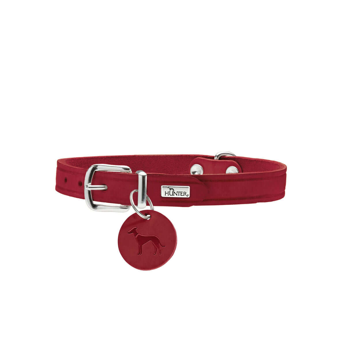Hundehalsband Hunter Aalborg Rot M 38-47 cm | MONTE PETS