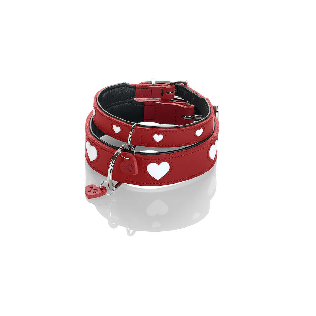 Hundehalsband Hunter Love M 41-49 cm Rot | MONTE PETS