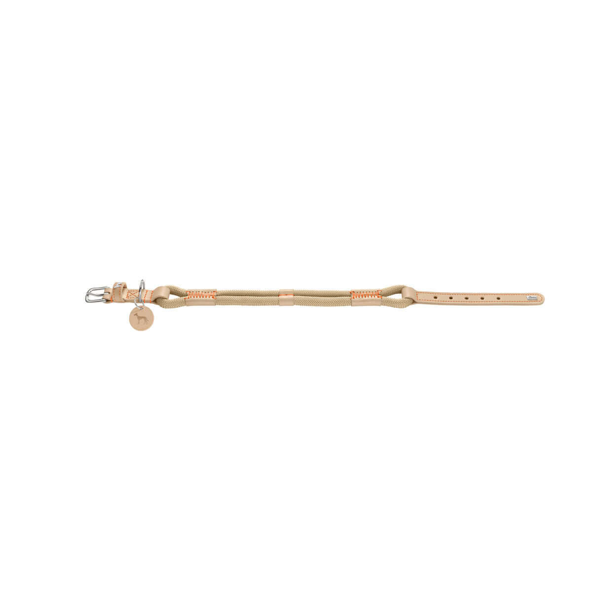 Hundehalsband Hunter Malia Beige 50-59 cm für große Hunde in stilvollem beige, robust und verstellbar.