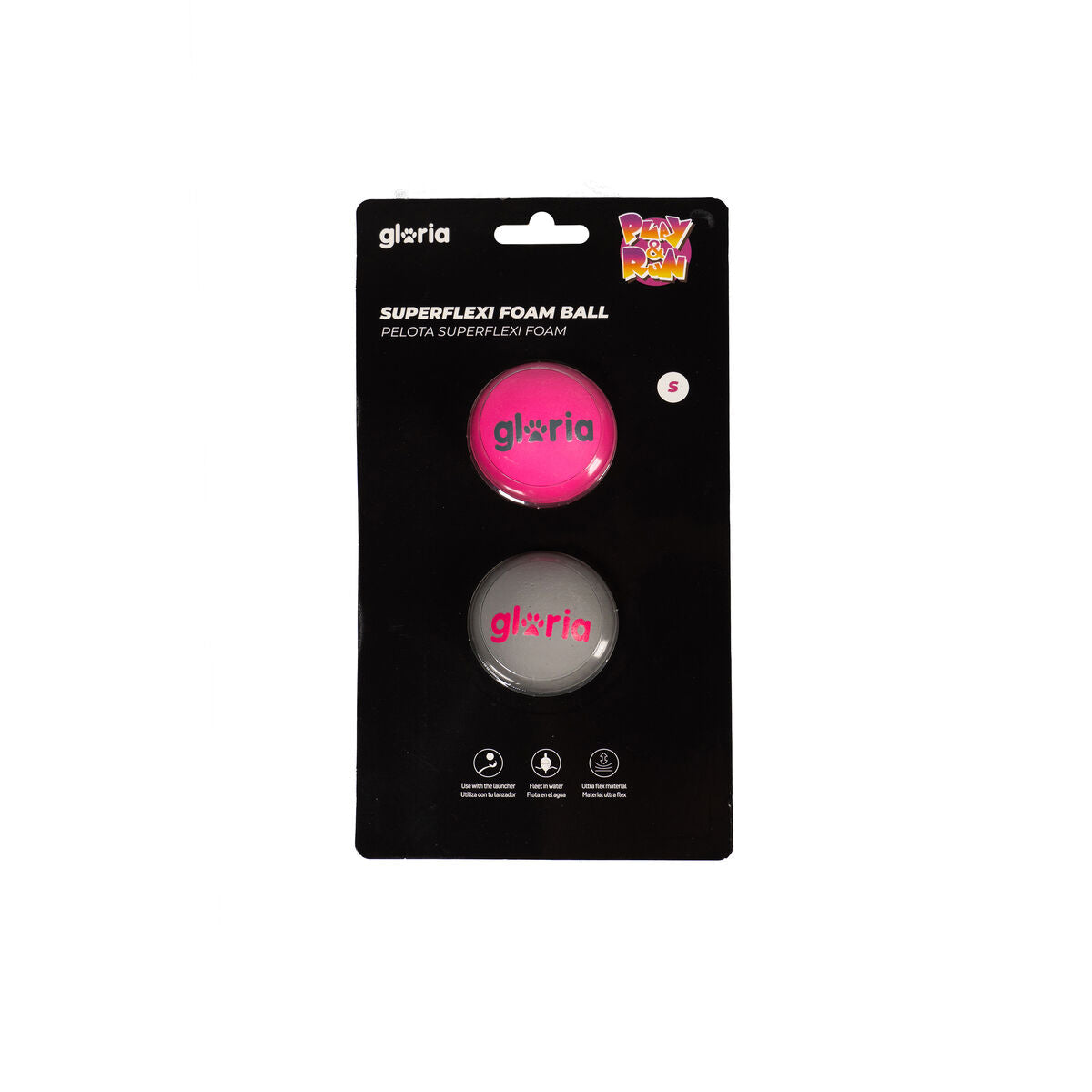 Ball für Haustiere Gloria PLAY AND RUN Grau Schaum TPR S