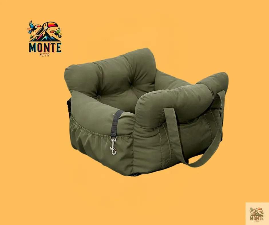 Autohundesitz mit Tragetasche Grün S/L | MONTE PETS