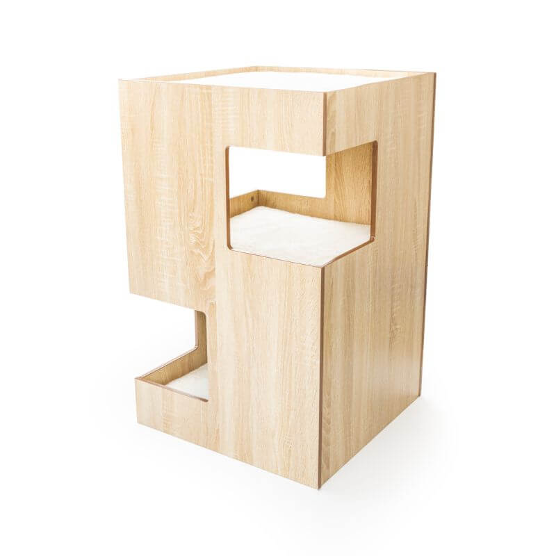 Katzenmöbel ScandiLounge Holzoptik 30x30x30 cm | MONTE PETS 