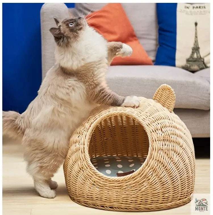 Rattan Haustierhöhle | MONTE PETS