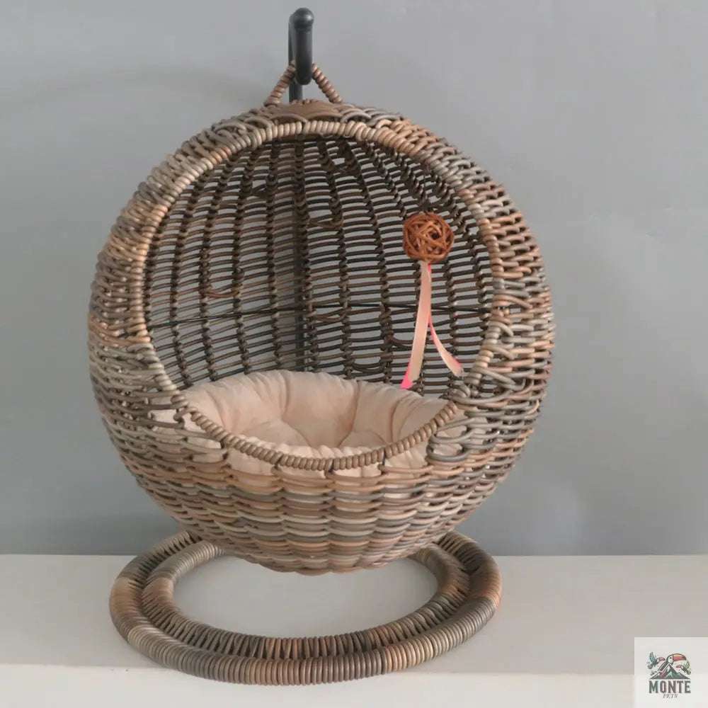 Katzenhängesessel Rattan für stilbewusste Katzen | MONTE PETS