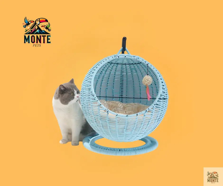 Katzenhängesessel Rattan für stilbewusste Katzen | MONTE PETS