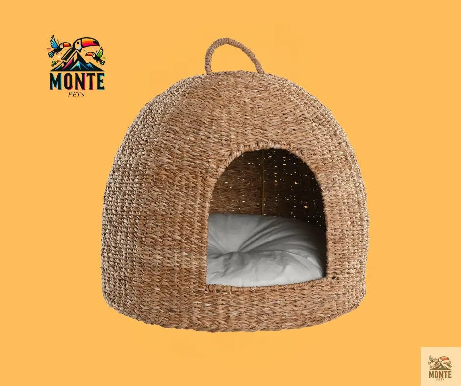 CocoonNest – Haustierbett mit Kuppeldesign aus Naturfaser | MONTE PETS