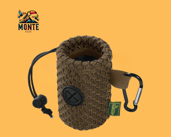 Beutelspender Hunter Braun von MONTE PETS – stylisches Accessoire für Hundespaziergänge