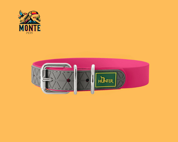 Hunter – Hundehalsband Rosa M/L 42-50 cm | MONTE PETS
