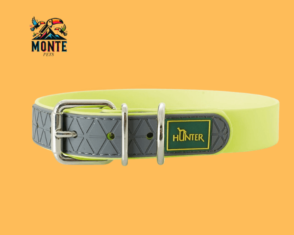 Hunter – Hundehalsband Gelb S/M 33-41 cm | MONTE PETS