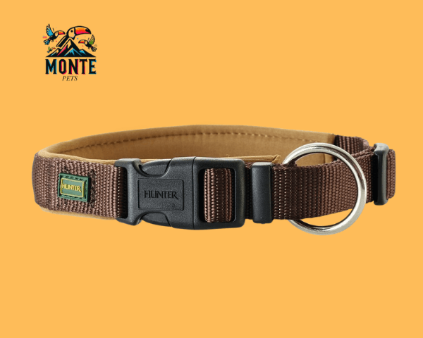 Hunter – Hundehalsband Neopren Vario Braun 40-45 cm | MONTE PETS