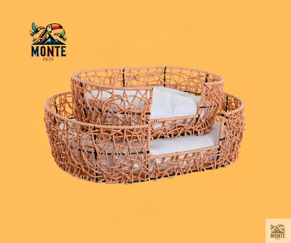 Home ESPRIT – Rattan Haustierbett im 2er-Set | MONTE PETS