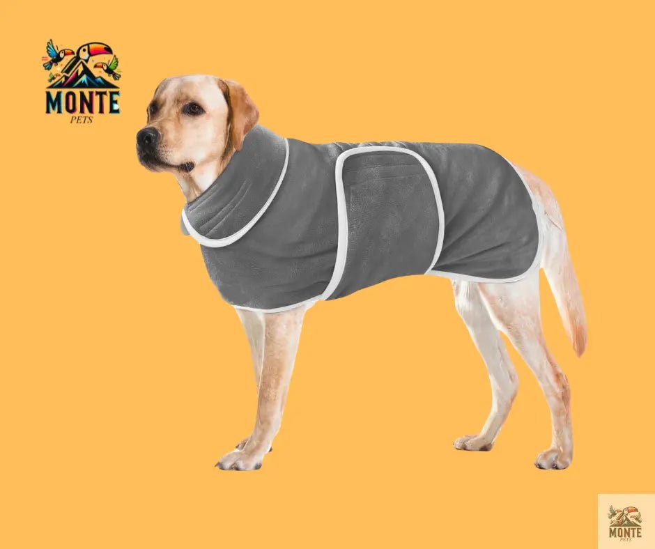 FluffyDry – Hunde Bademantel aus Mikrofaser | MONTE PETS