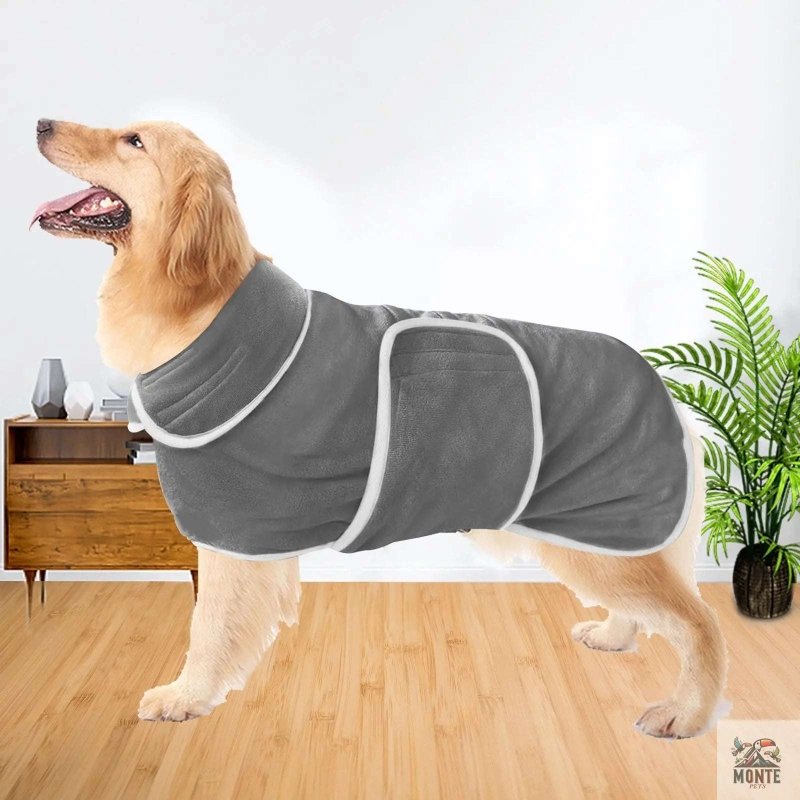 FluffyDry – Hunde Bademantel aus Mikrofaser | MONTE PETS