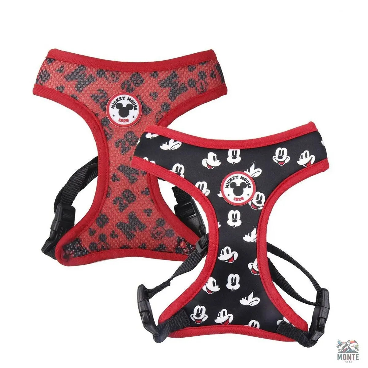 Hundegeschirr Mickey Mouse XS/S Schwarz-MONTE-PETS