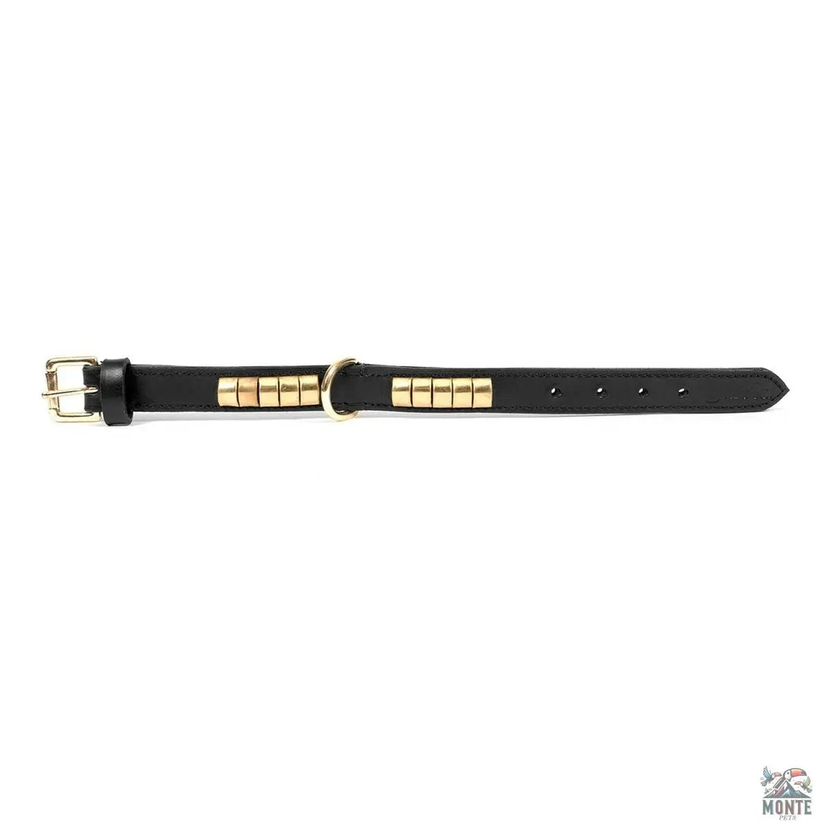 Hundehalsband Gloria Duna Schwarz Gold 60 cm (60 x 2.5 cm) | MONTE PETS