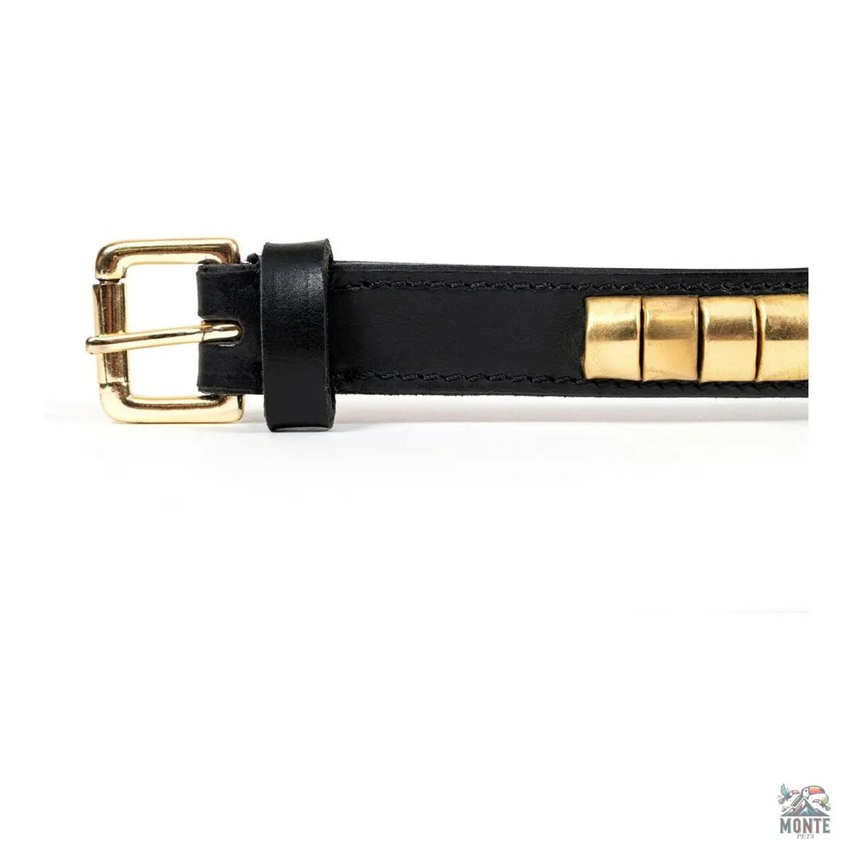 Hundehalsband Gloria Duna Schwarz Gold 60 cm (60 x 2.5 cm) | MONTE PETS