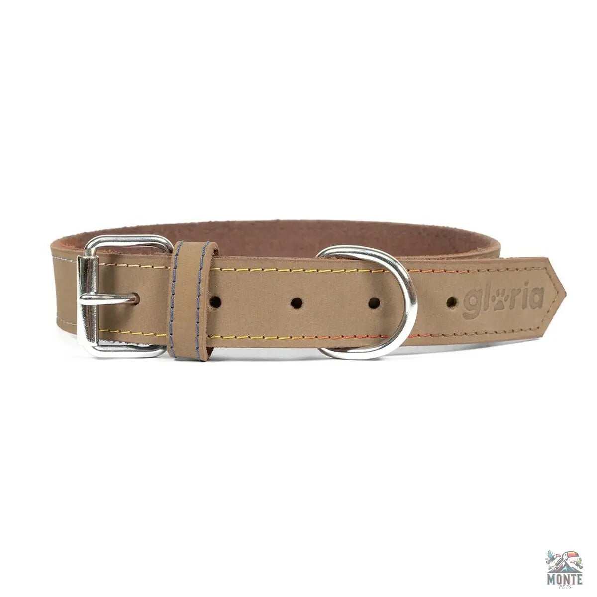 Hundehalsband Gloria Oasis Beige Weiß 35 cm (1,2 x 35 cm)-MONTE-PETS