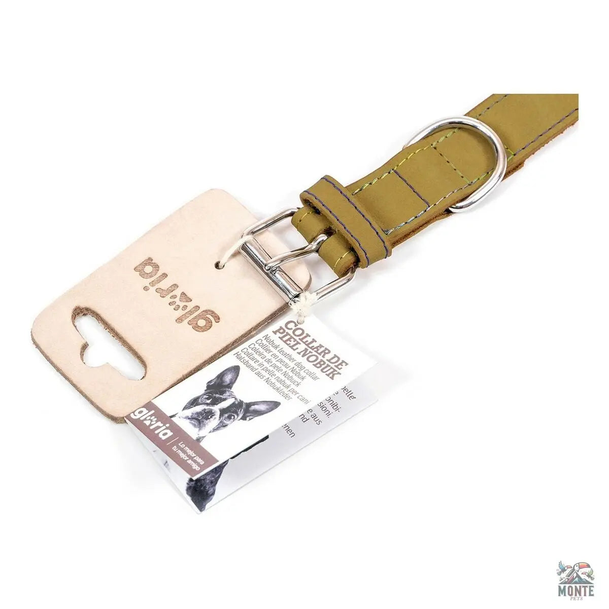 Hundehalsband Gloria Oasis grün 40 cm (40 x 1,5 cm)-MONTE-PETS