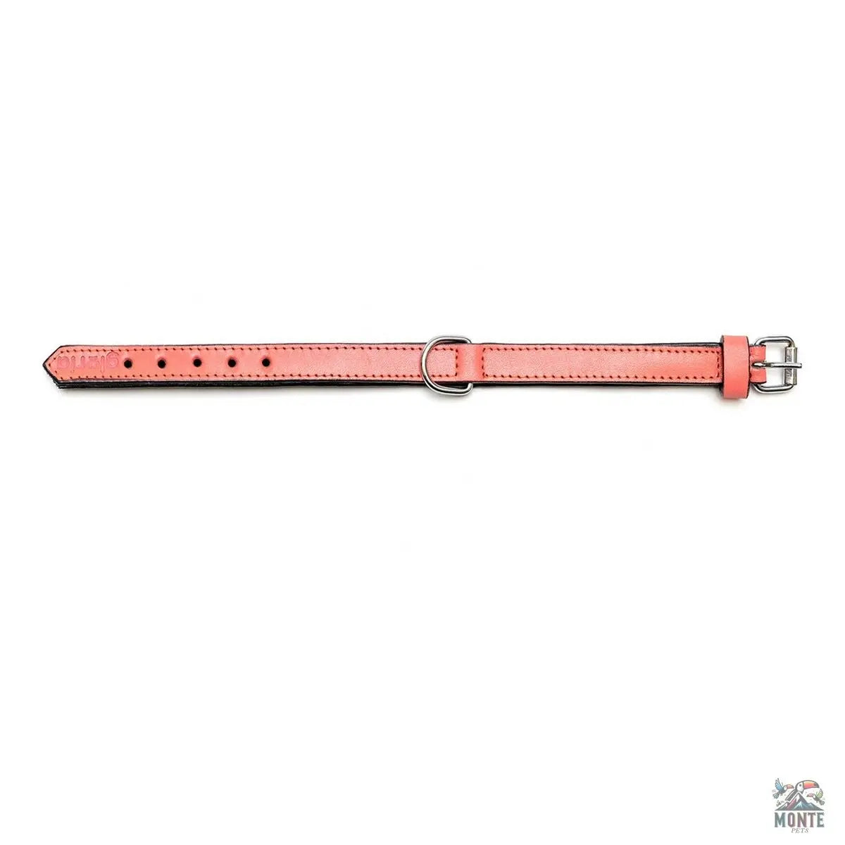 Hundehalsband Gloria Polsterung 45 cm Koralle (45 x 2 cm)-MONTE-PETS