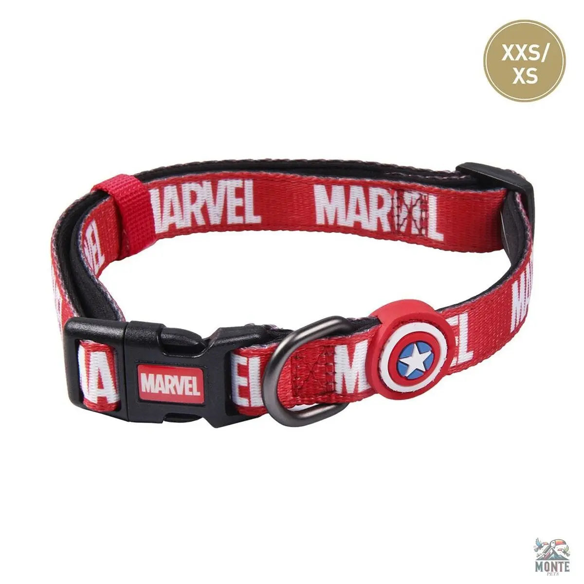Hundehalsband Marvel XXS/XS Rot-MONTE-PETS
