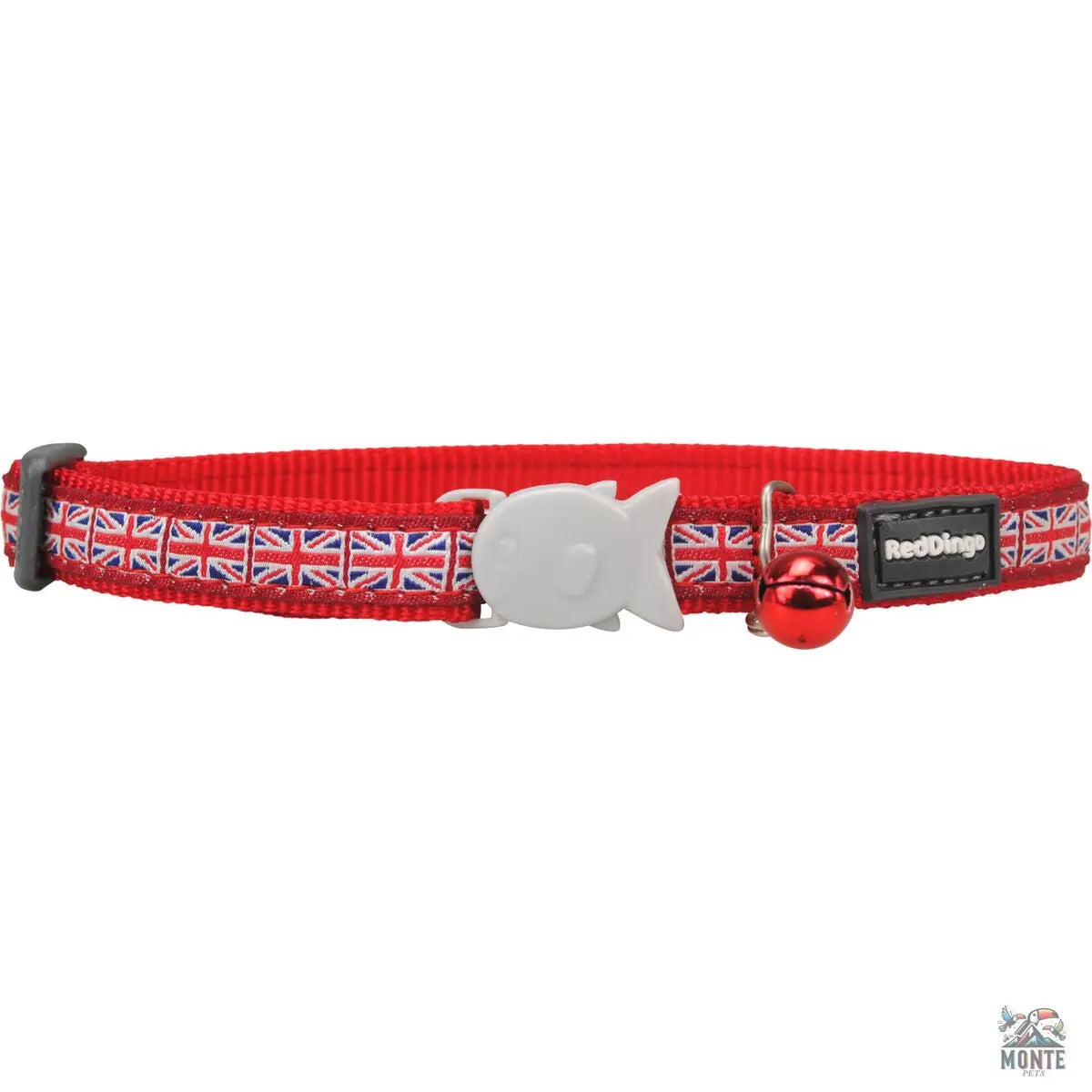 Hundehalsband Red Dingo STYLE UNION JACK FLAG 15 mm x 24-36 cm-MONTE-PETS
