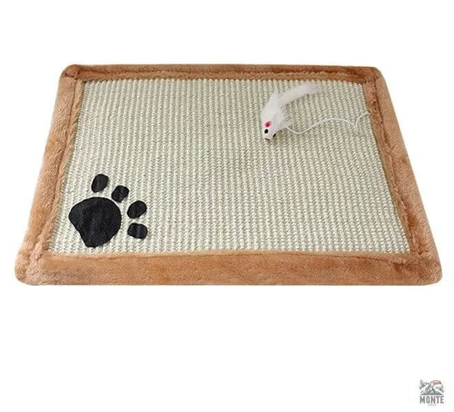 PfotenSpaß – Katzen-Kratzmatte mit Spielmaus | MONTE PETS