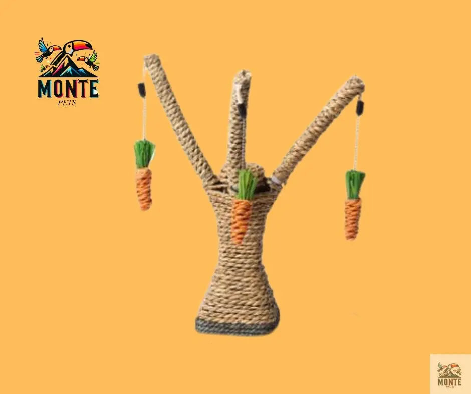 Katzenspielzeug - Karottenbaum Naturfarben 27×10×8 cm | MONTE PETS