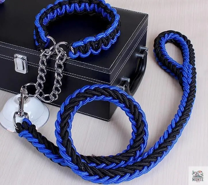 KomfortPlus Hundeleine und Halsband-Set Hundesicherheit Rot M | MONTE PETS