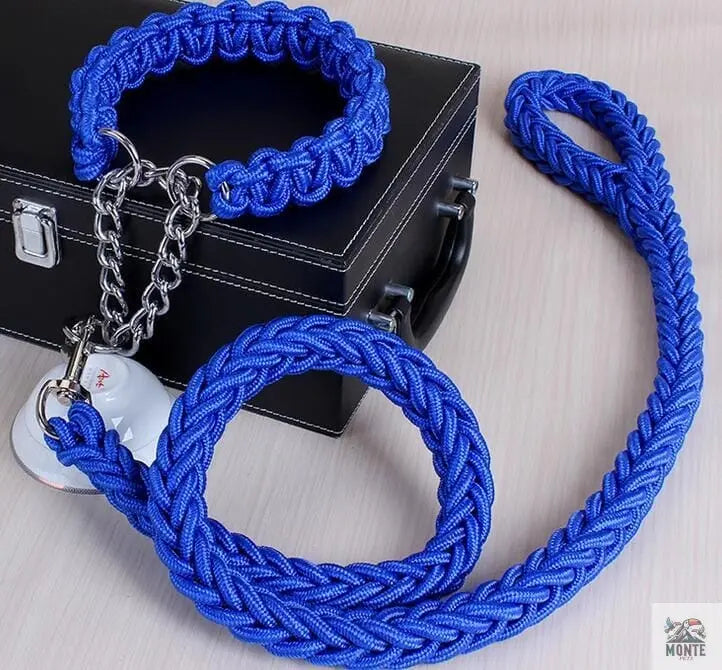 KomfortPlus Hundeleine und Halsband-Set Hundesicherheit Rot M | MONTE PETS