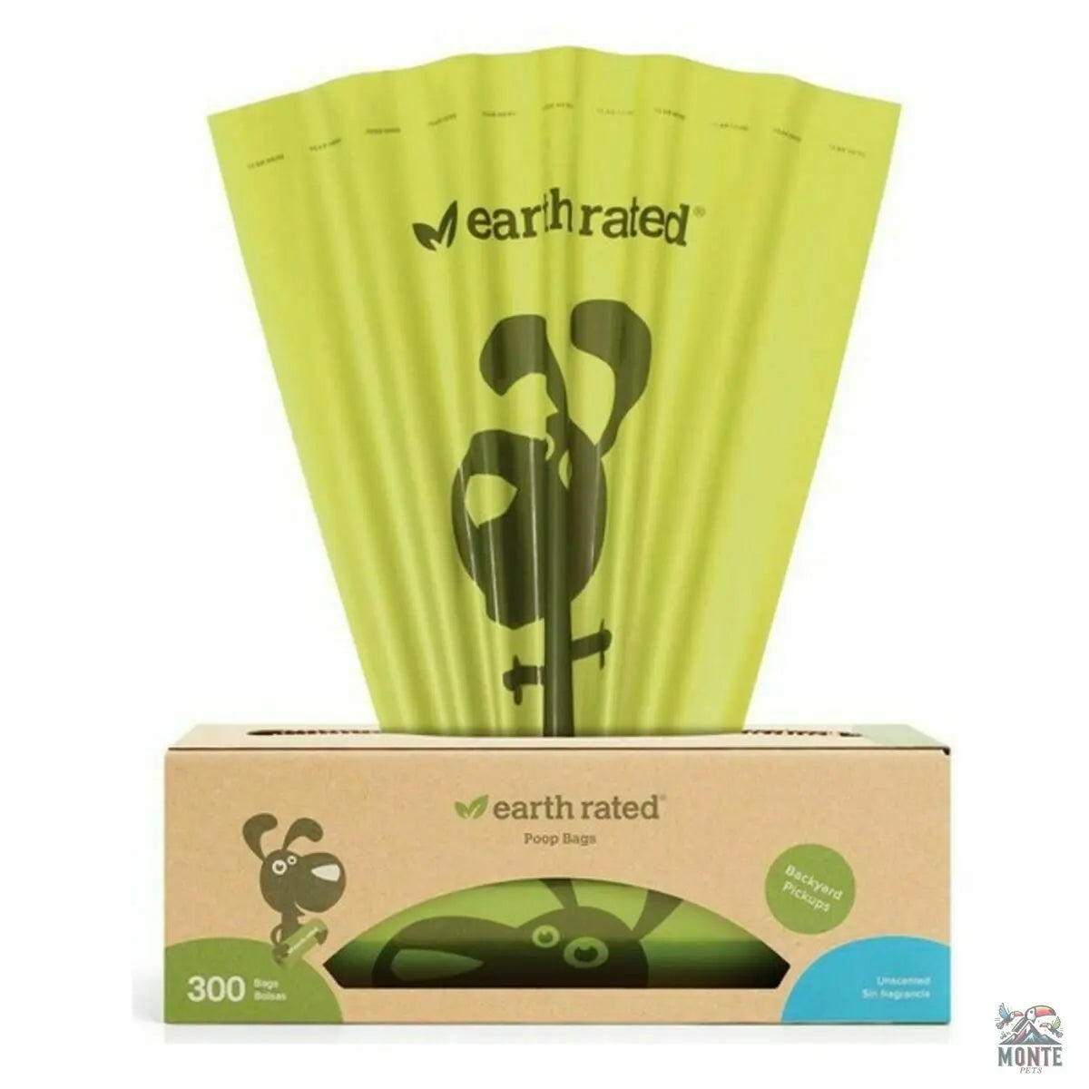 Kotbeutelspender Earth Rated UNSCENTBIO300 Papier Kunststoff (300 uds)