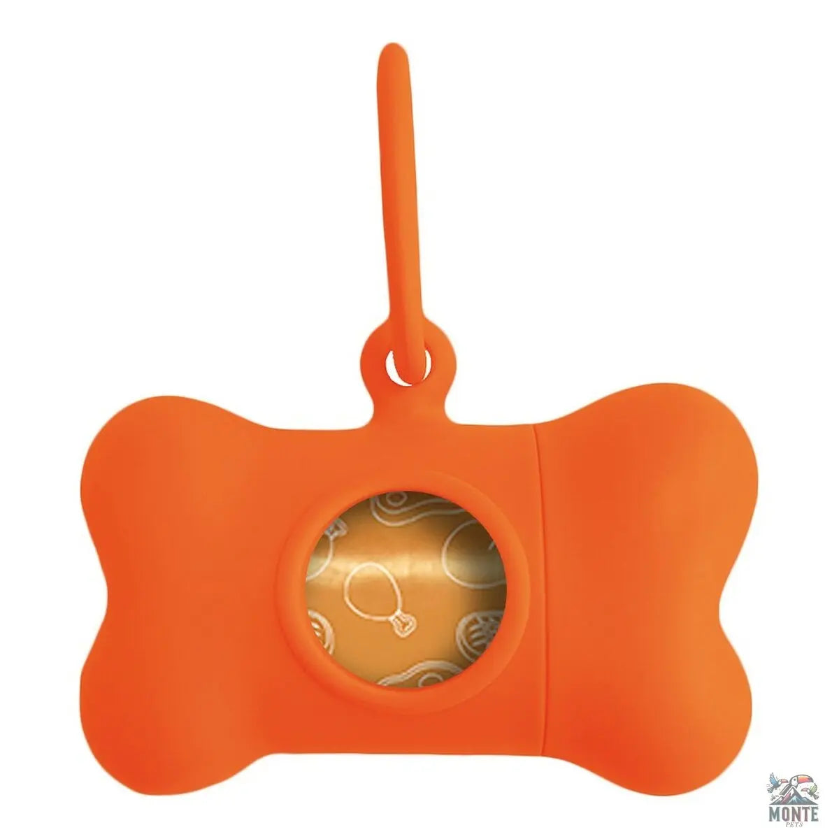 Kotbeutelspender United Pets Bon Ton Neon Hund Orange (8 x 4,2 x 5 cm)
