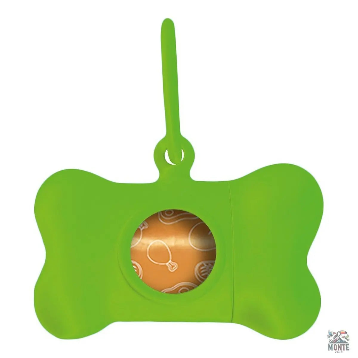 Kotbeutelspender United Pets Bon Ton Neon Hund grün (8 x 4,2 x 5 cm)
