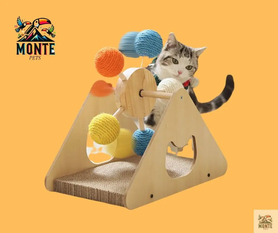 Kratzspielzeug Ferris Funwheel Holzoptik Mittel | MONTE PETS