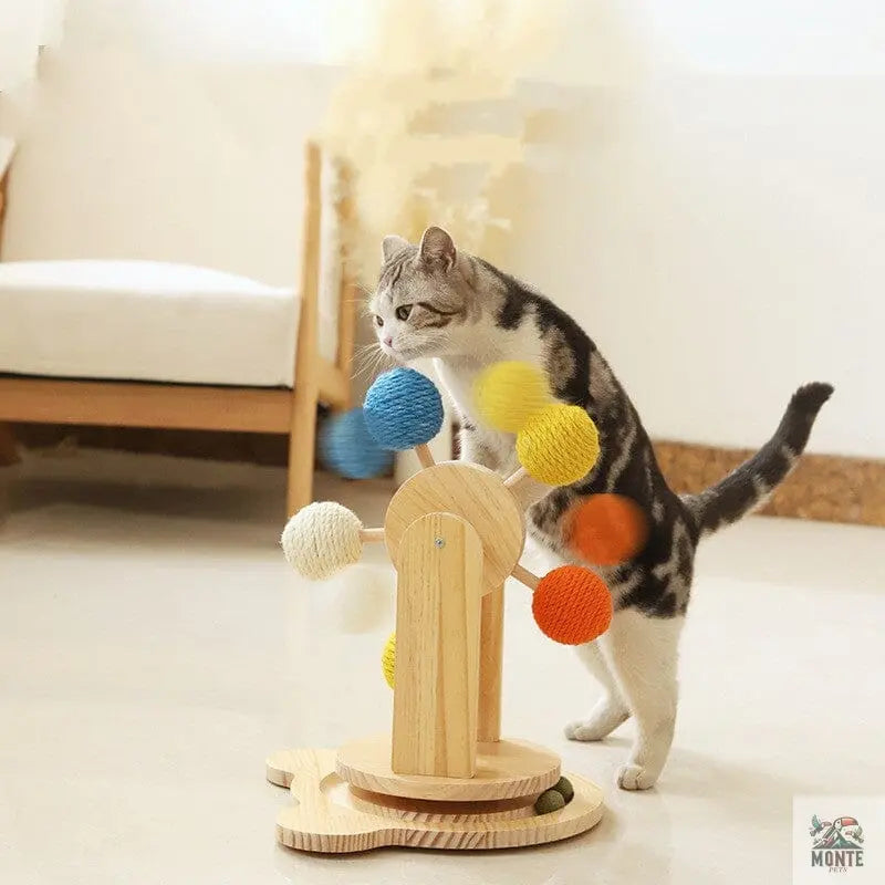Kratzspielzeug Ferris Funwheel Holzoptik Mittel | MONTE PETS