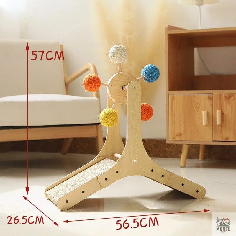 Kratzspielzeug Ferris Funwheel Holzoptik Mittel | MONTE PETS