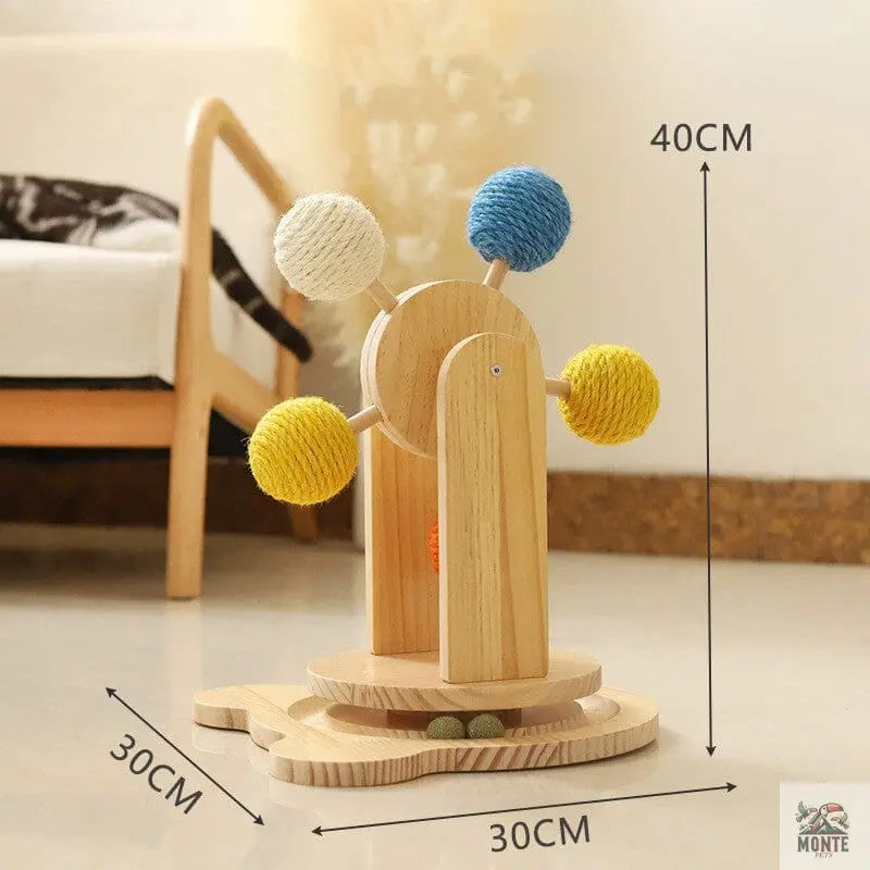 Kratzspielzeug Ferris Funwheel Holzoptik Mittel | MONTE PETS