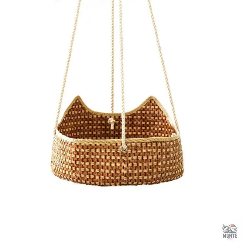RattanCat – Hängende Katzen-Hängematte aus Rattan | MONTE PETS