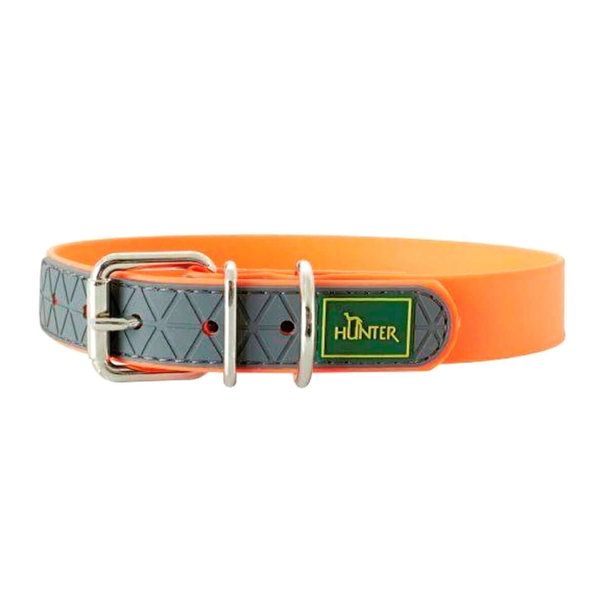 Hundehalsband Hunter Convenience Orange 28-36 cm für mittelgroße Hunde in auffälligem Design