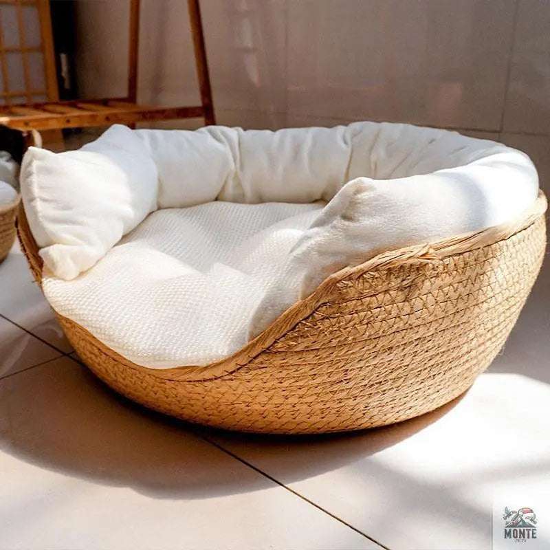 ZenNest – Rundes Katzenbett mit Naturfaser | MONTE PETS